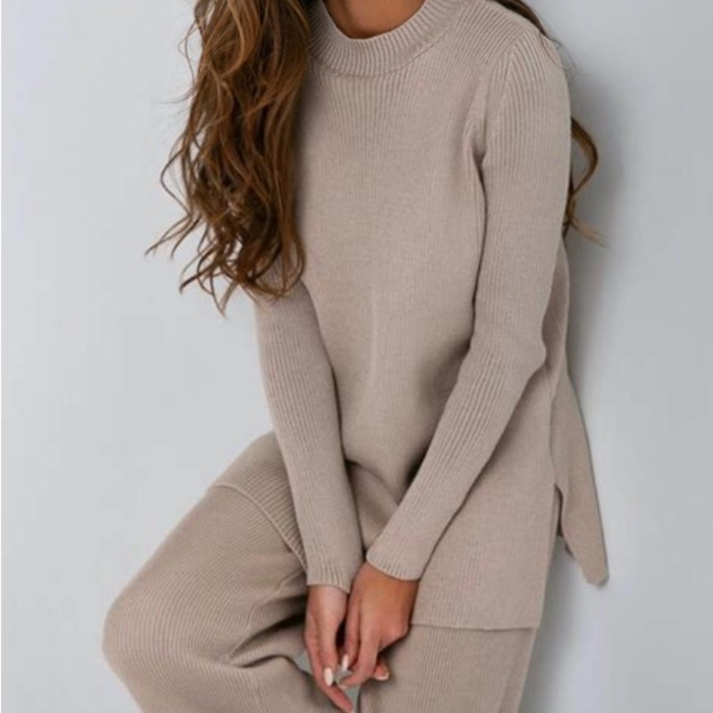 100% cashmere SET nap camel color
